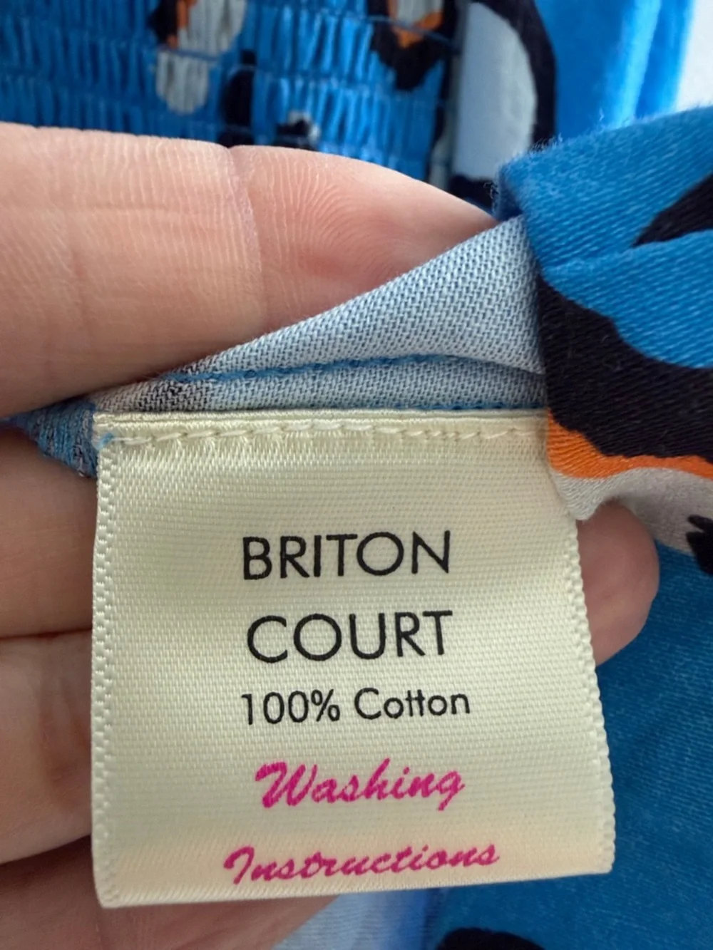 Briton Court NWT Blue Leopard Smocked Tiered Mini Dress Boho XL - Picture 9 of 13